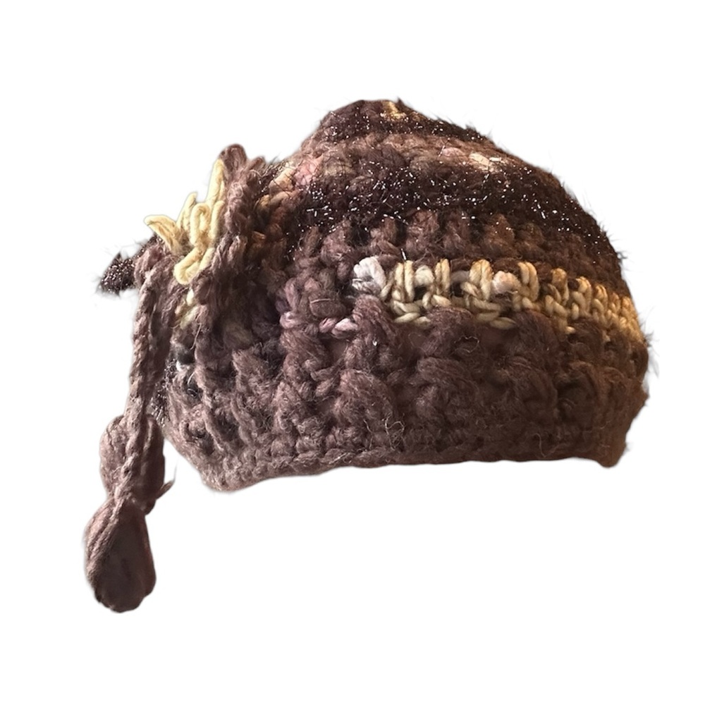 New Platania Women’s Knit Beanie Hat- Multi Color Plums